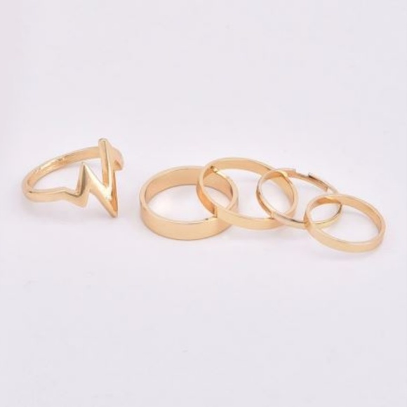 🔥2 for $15🔥 Ring Set Gold - Cocktail Fashion - Picture 4 of 7